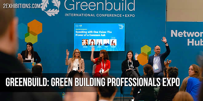 Greenbuild is the largest annual event for green building professionals worldwide