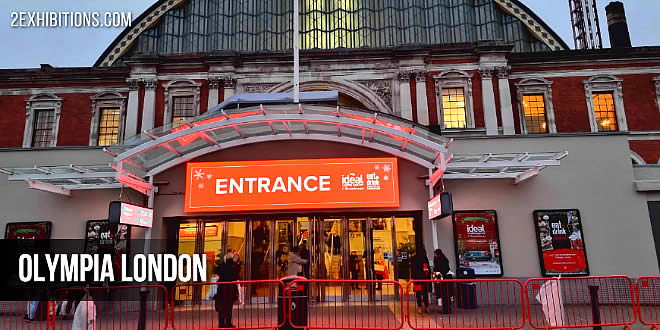 Olympia London is an iconic, 140-year-old exhibition centre, event space, and conference hub located at Hammersmith Road