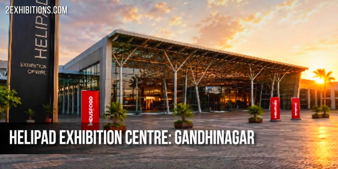 Helipad Exhibition Centre (HEC) is Gujarat's largest exhibition and convention venue, located at Swarnim Park, Sector 17, Gandhinagar